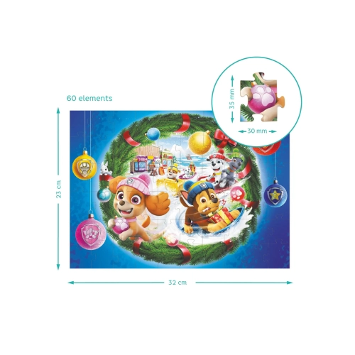 Puzzle Psi Patrol Boże Narodzenie 60el. 200420